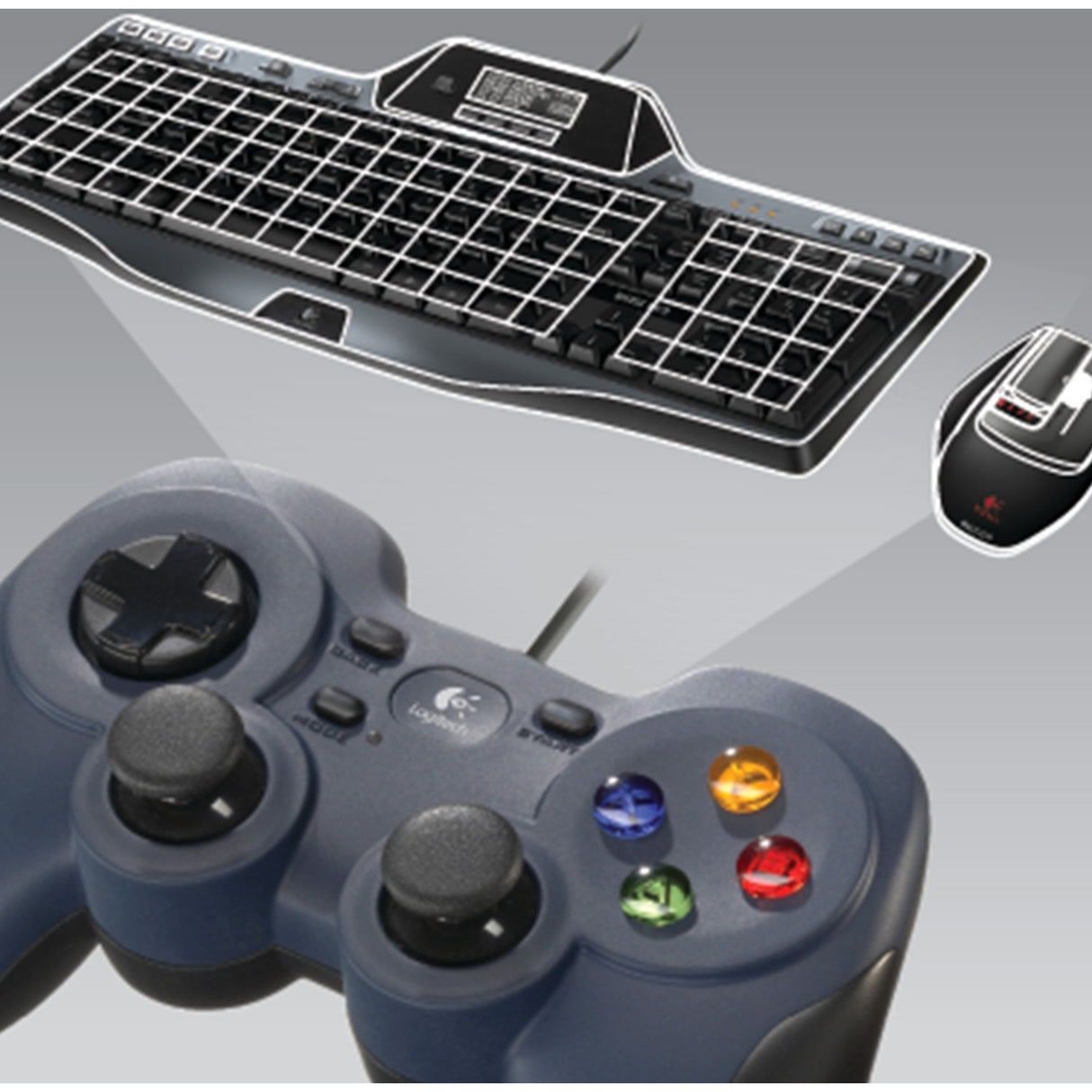 Logitech gamepad f310 (mørkeblå sort)