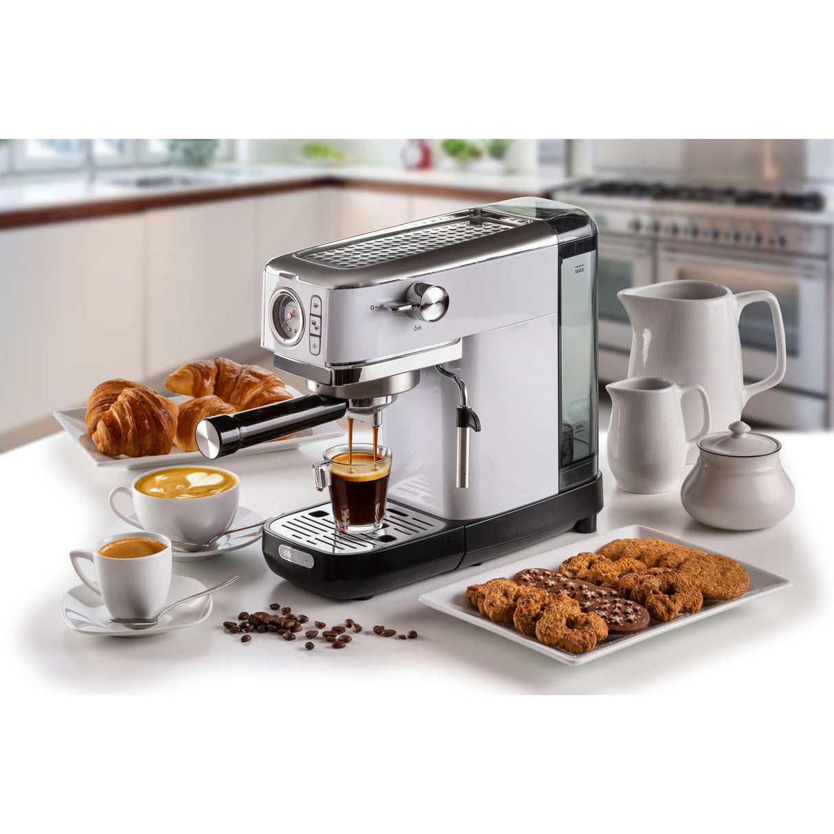 Ariete moderna espresso slim 1381 14 espressomaskine (hvid)