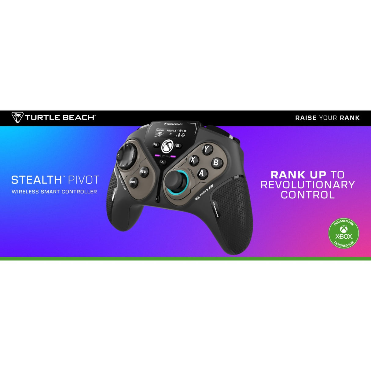Turtle Beach Stealth Pivot trådløs smart controller (sort, 2,4 GHz Bluetooth USB, pc, Xbox, Android)