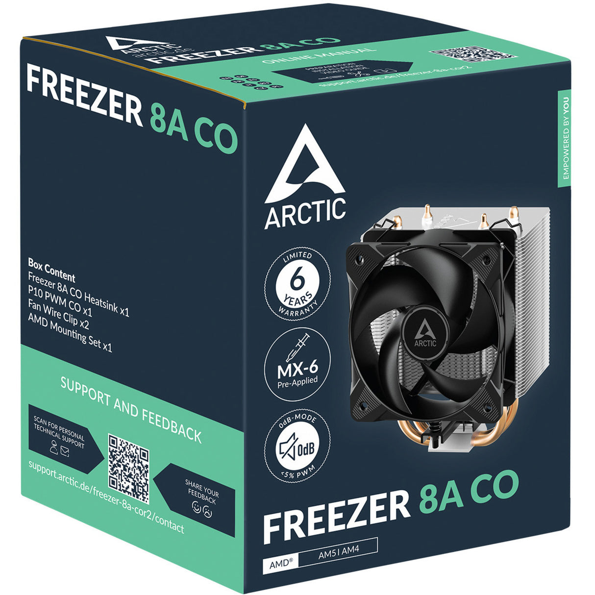 Arctic freezer 8a co CPU køler (4-pin PWM)