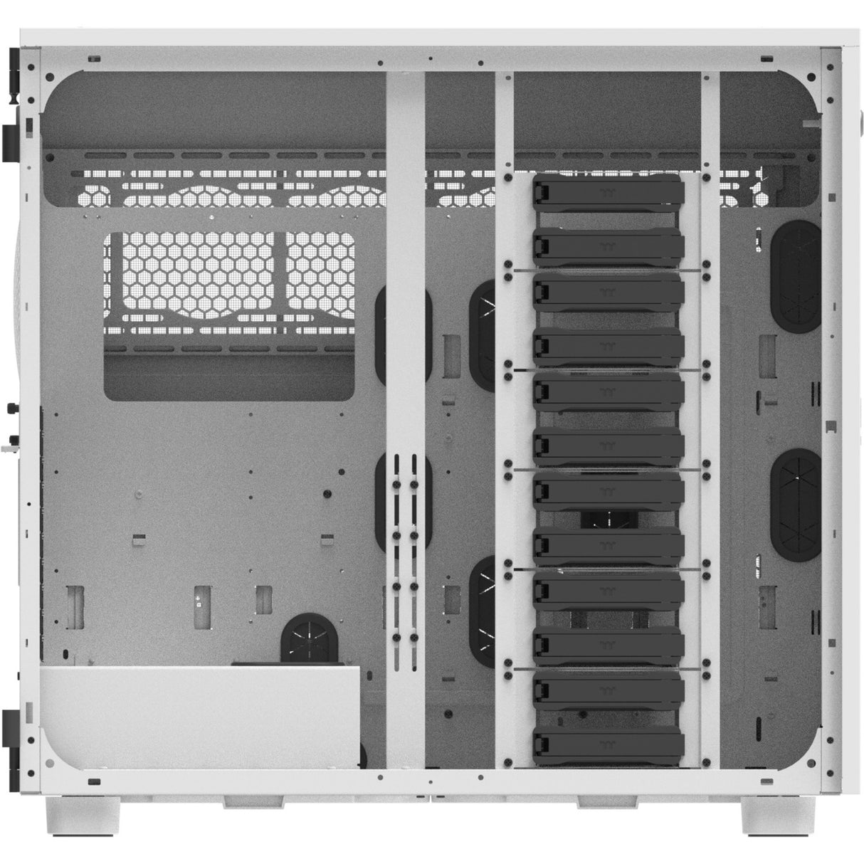 Thermaltake ax700 tg snestort tårnhus (hvidt | 4x USB-A | 1x USB-C | hærdet glas)