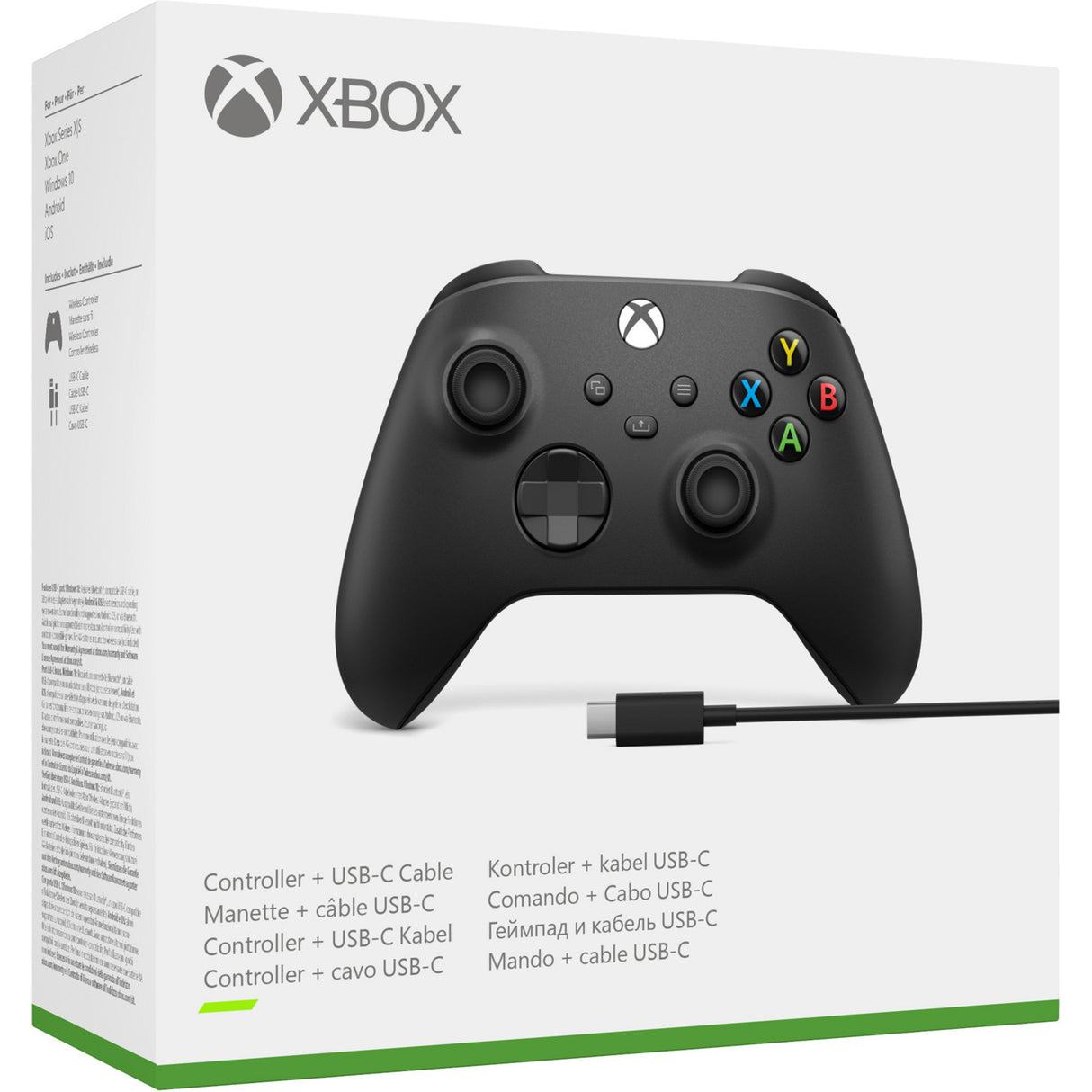 Microsoft Xbox Wireless Controller + USB-C-kabel (sort, inkl. USB-C-kabel | PC, Xbox One, Xbox Series X, Xbox Series S)