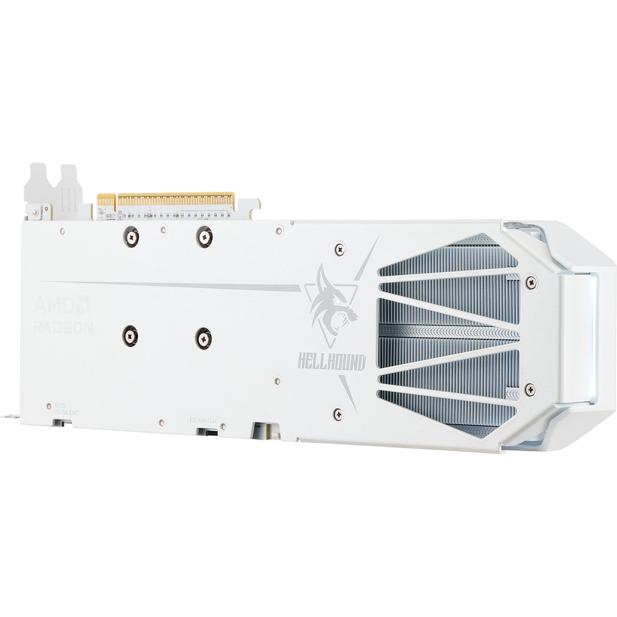 Powercolor Radeon RX 9060 XT Hellhound Spectral White 16G grafikkort (hvidt, RDNA4, GDDR6, 2x Display Port, 1x HDMI 2.1)