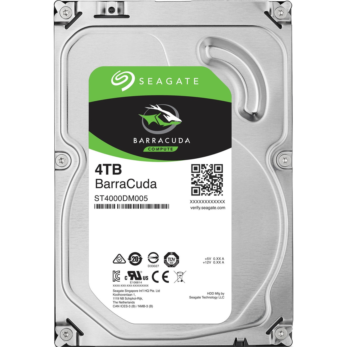 Seagate barracuda 4 tb harde schijf (st4000dm004, sata 600)
