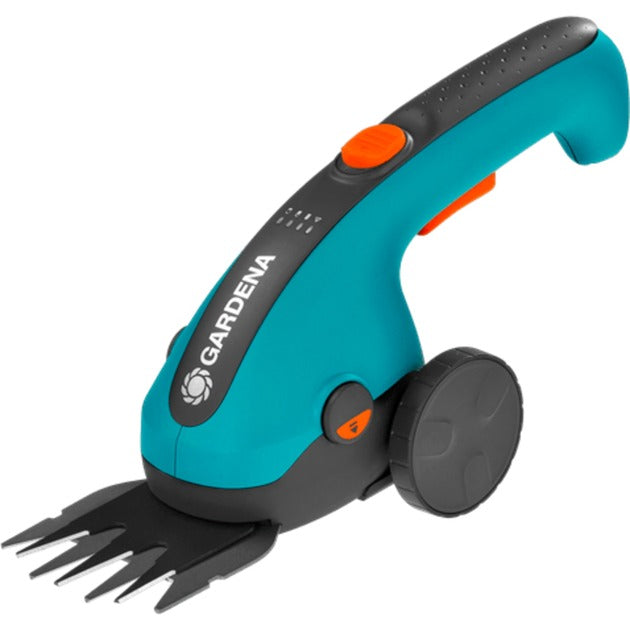 Gardena batteri græssaks classiccut li sæt (turkis sort, inkl. Li-ion batteri 2,5ah, teleskophåndtag)