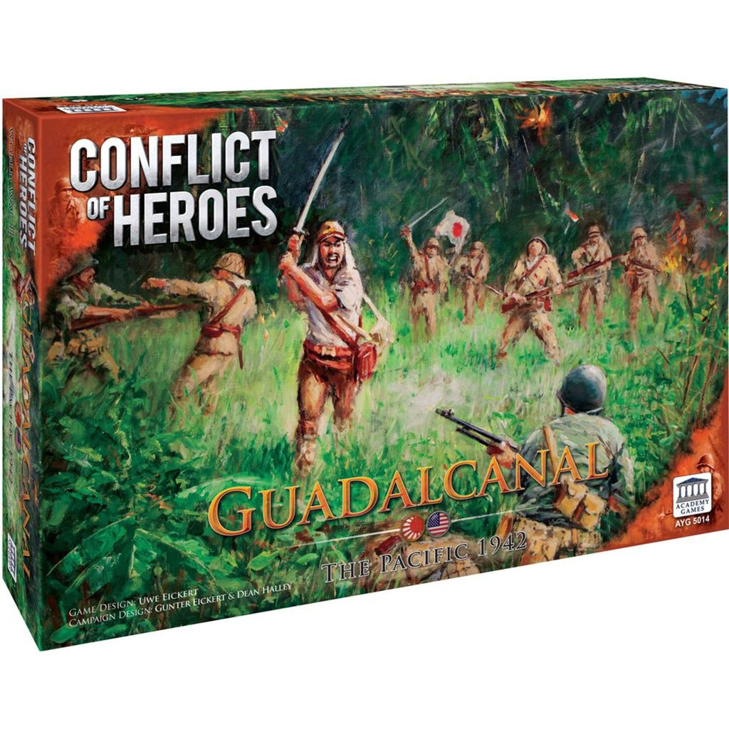 Europæisk spillernetværk konflikt af helte: Guadalcanal the Pacific 1942 brætspil (engelsk, 2 - 4 spillere, 60 - 240 minutter, fra 13 år)