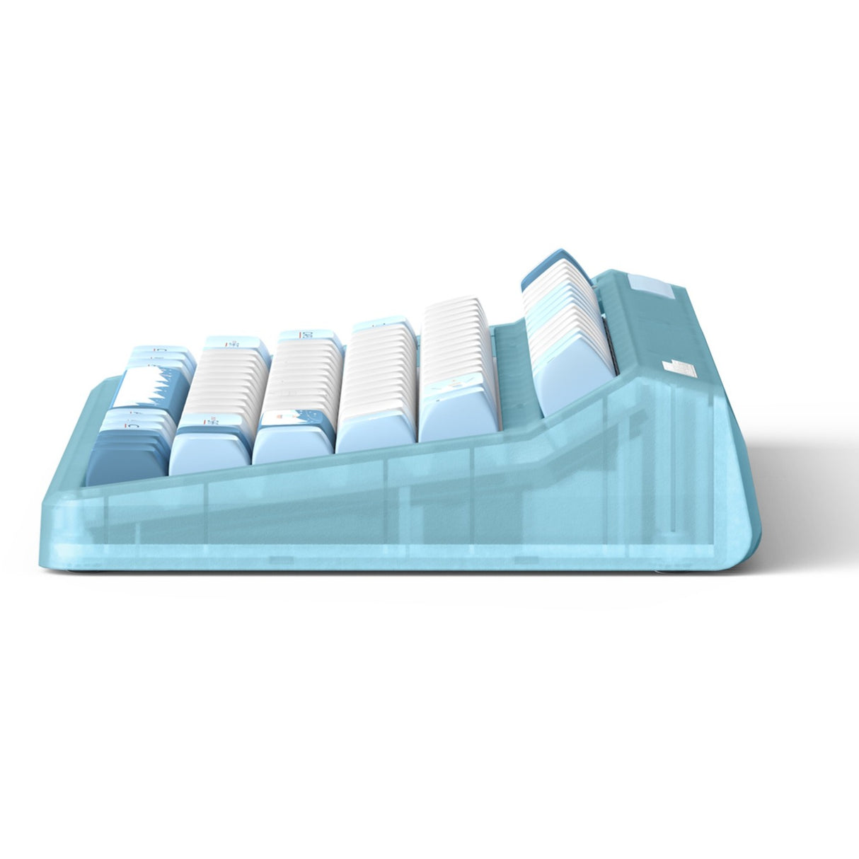 Iqunix og80 wintertide trådløst mekanisk tastatur (lyseblåt, us-layout (qwerty), iqunix moonstone, 80% (tkl), rgb-lysdioder, hot-swappable, pbt, 2.4ghz | bluetooth 5.1 | usb-c)