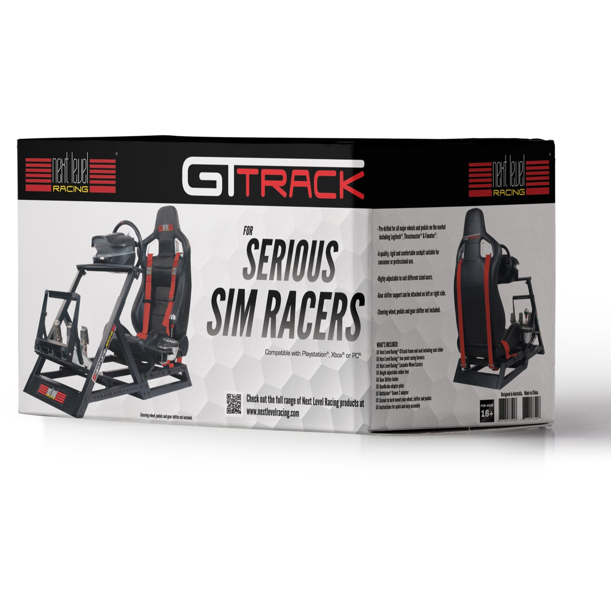 Næste niveau racing GT banesimulator cockpit racing simulator (sort)