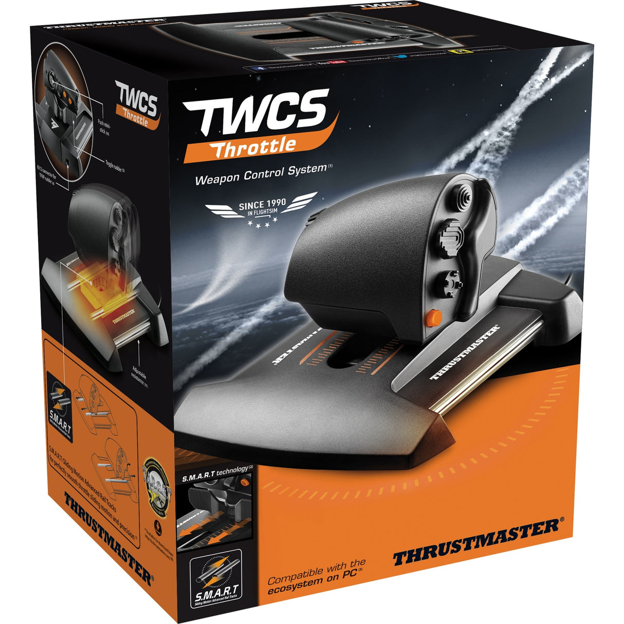 Thrustmaster TWCS Throttle Gaming Gas Controller (Sort Orange, PC)