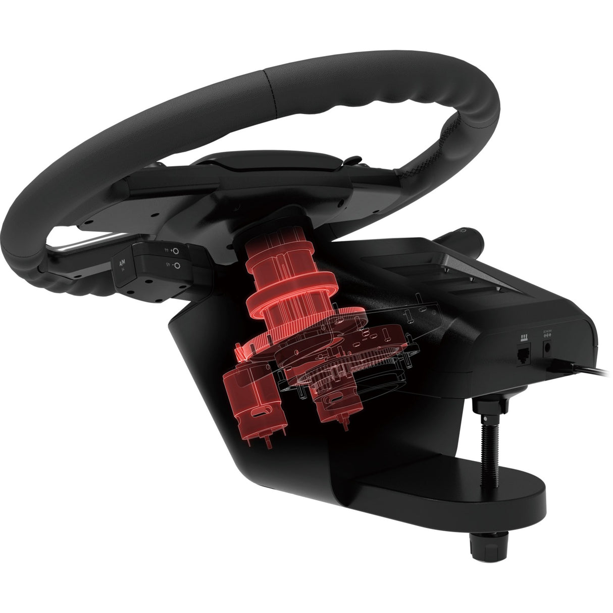 Hori force feedback lastbil kontrolsystem simulator sæt (sort sølv)