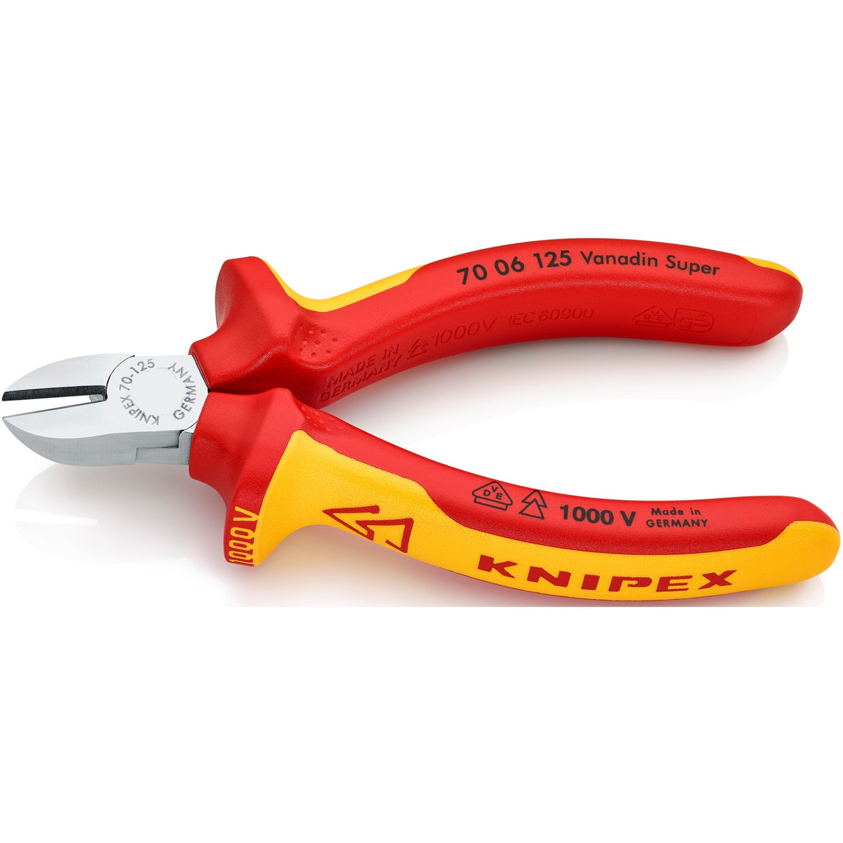 Knipex sideskæretang 70 06 125 skæretang (rød gul)