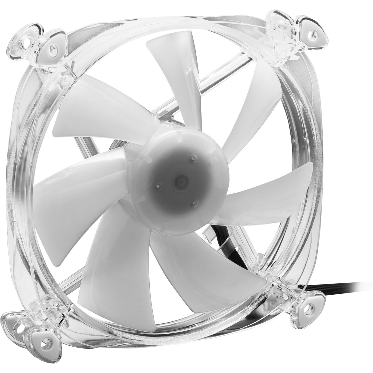 Sharkoon shark disc rgb kabinet blæser (gennemsigtig, 120 x 120 x 25 mm)