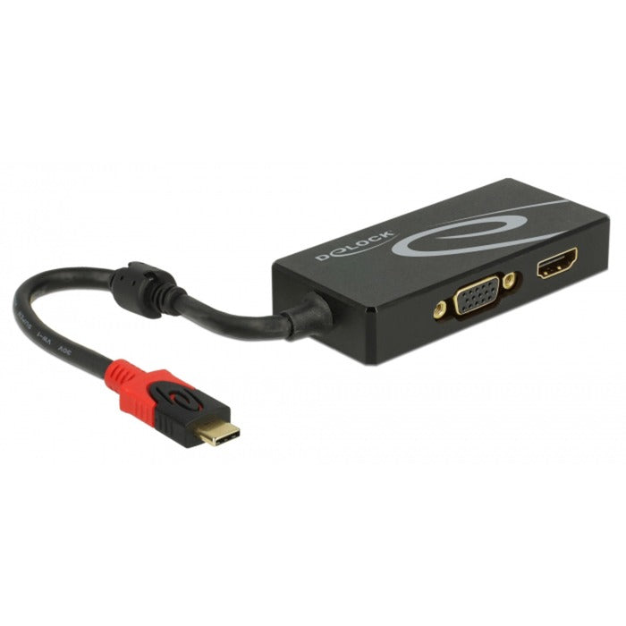 Delock USB-C > HDMI VGA-adapter (sort, 0,2 meter)