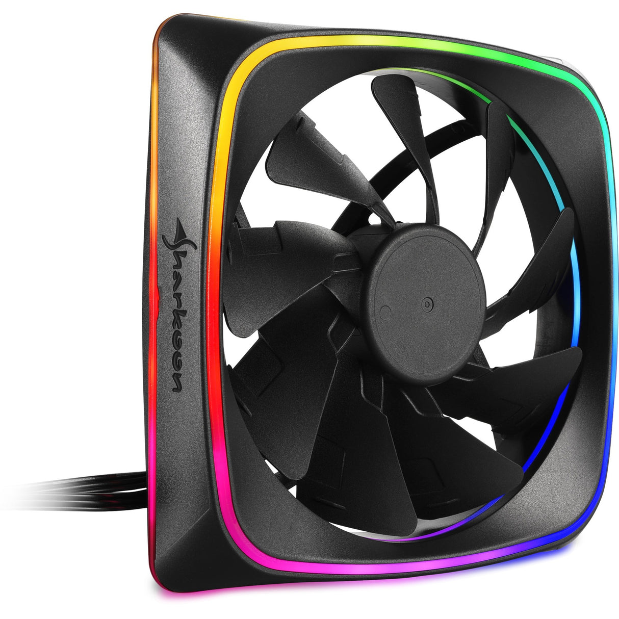 Sharkoon rgb shark lights case ventilator (sort, 120 x 120 x 25 mm)