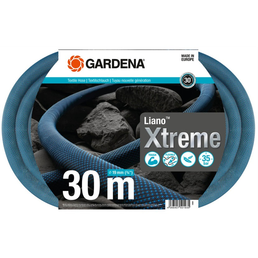 Gardena tekstilslange liano xtreme 19 mm (3 4"), 30 m (mørkegrå orange)