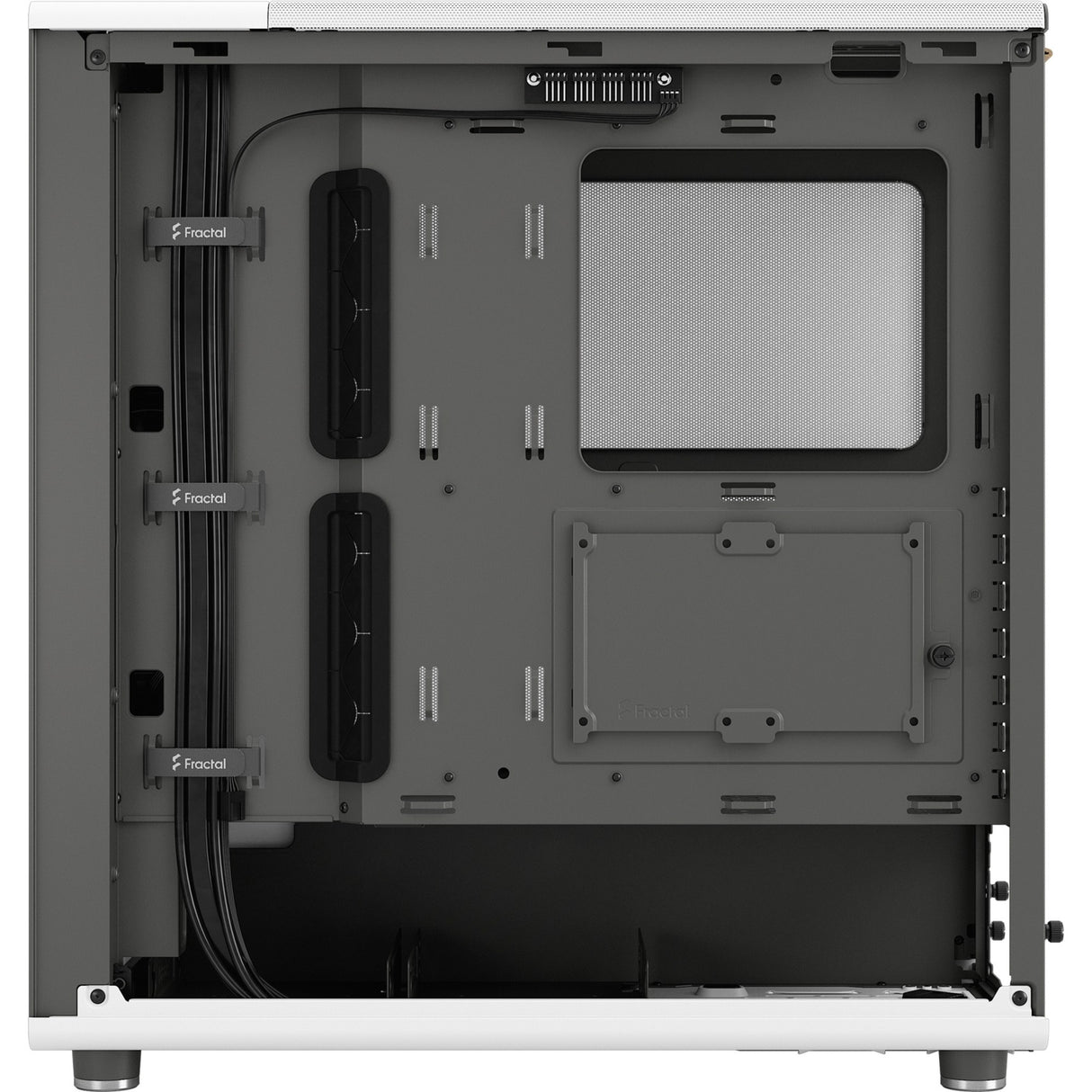Fractal design nord midi tårnhus (hvid træfarve | 2x USB-A | 1x USB-C)