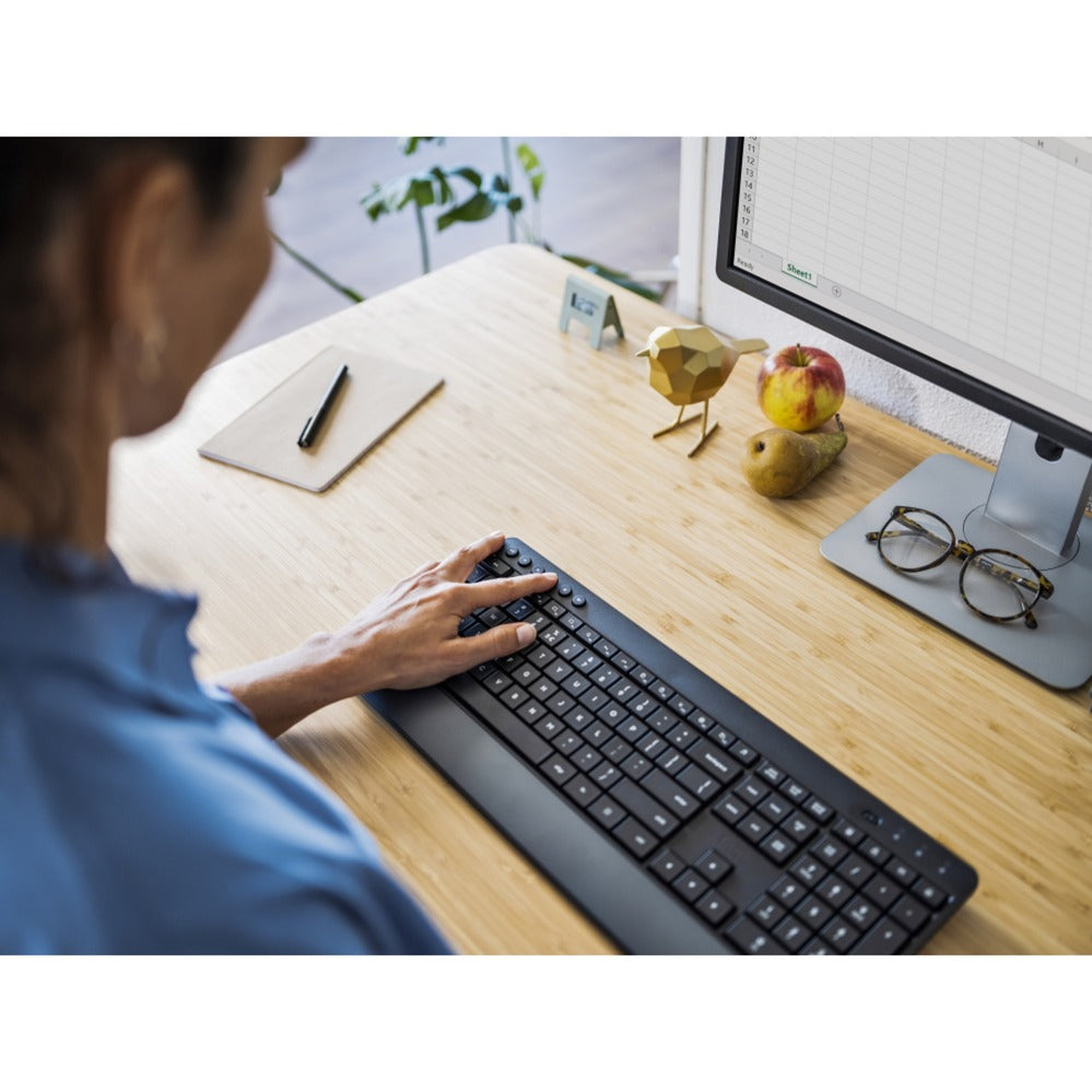Trust trezo comfort trådløst tastatur og mus sæt desktop sæt (sort, us layout (qwerty), 100%)