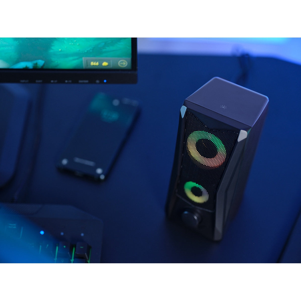 Trust GXT 606 JAVV RGB Illuminated 2.0 højttalersæt pc-højttaler (sort)
