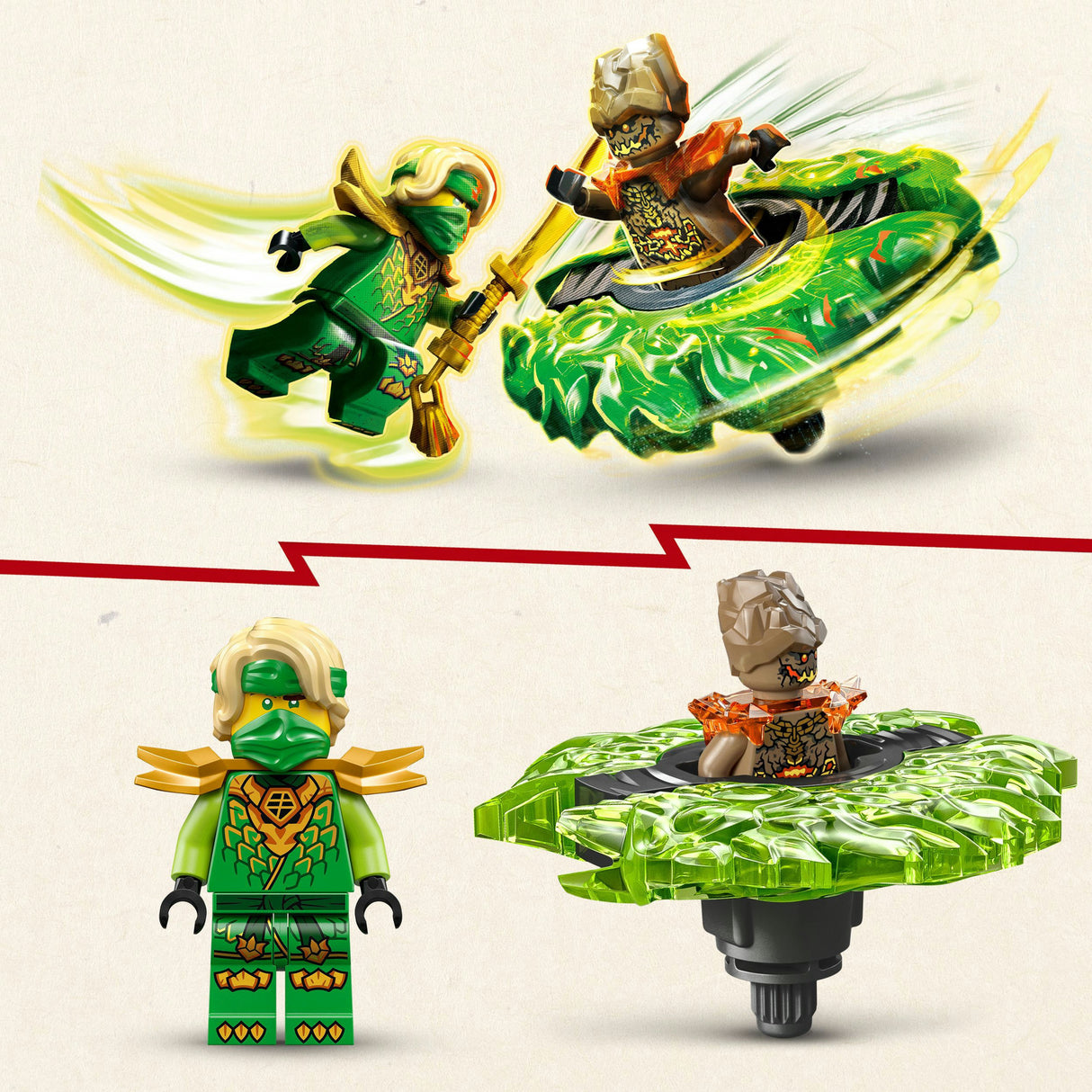 Lego ninjago 71850 lloyd vs. elemental monster spinner