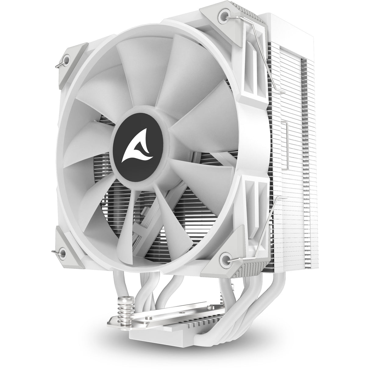Sharkoon a50 rgb cpu køler (hvid, 4-benet pwm blæserstik)