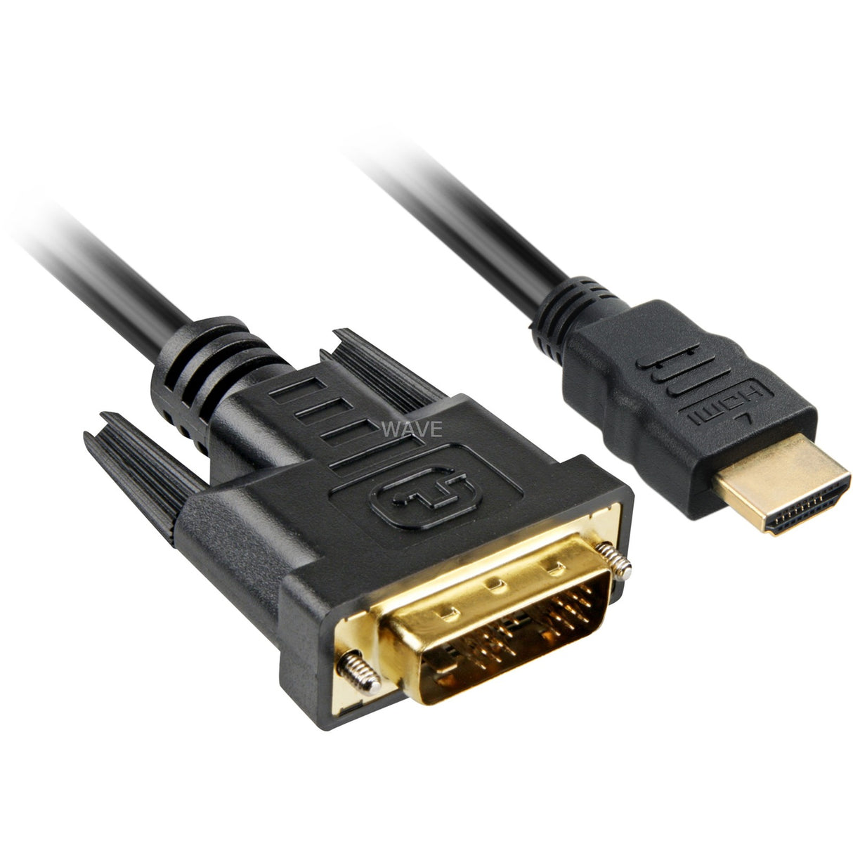 Sharkoon HDMI > DVI-D-adapter (sort, 5 meter, single-link)