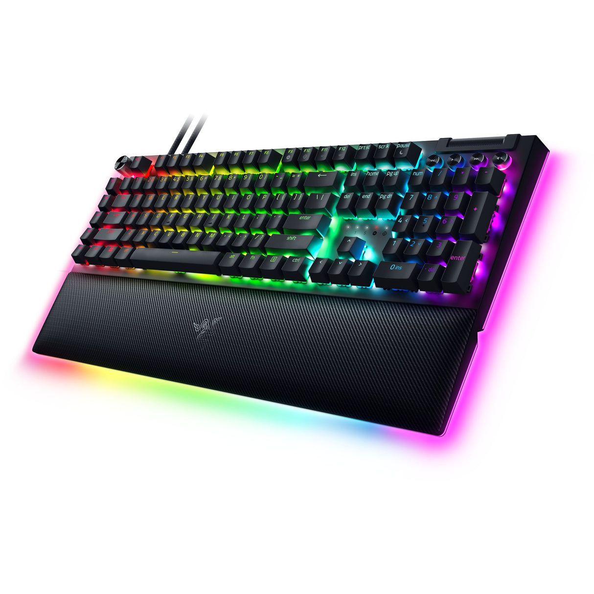 Razer blackwidow v4 pro, gaming tastatur (sort, us layout, grøn, rgb lysdioder, doubleshot abs)