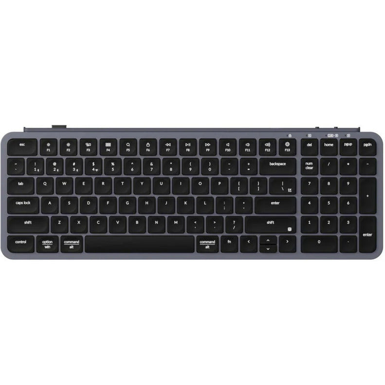 Keychron b2 pro-k1 tastatur (grå, us-layout (qwerty), saksekontakter, 96%, abs-taster, 2,4 ghz | bluetooth | usb)