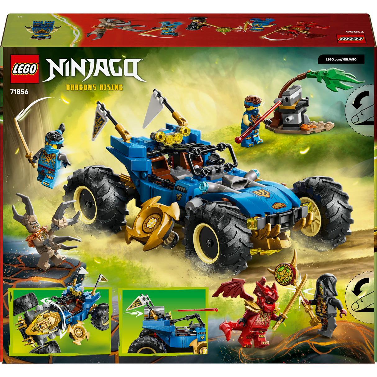 Lego ninjago - jay's transformerende bilkonstruktionslegetøj (71856)