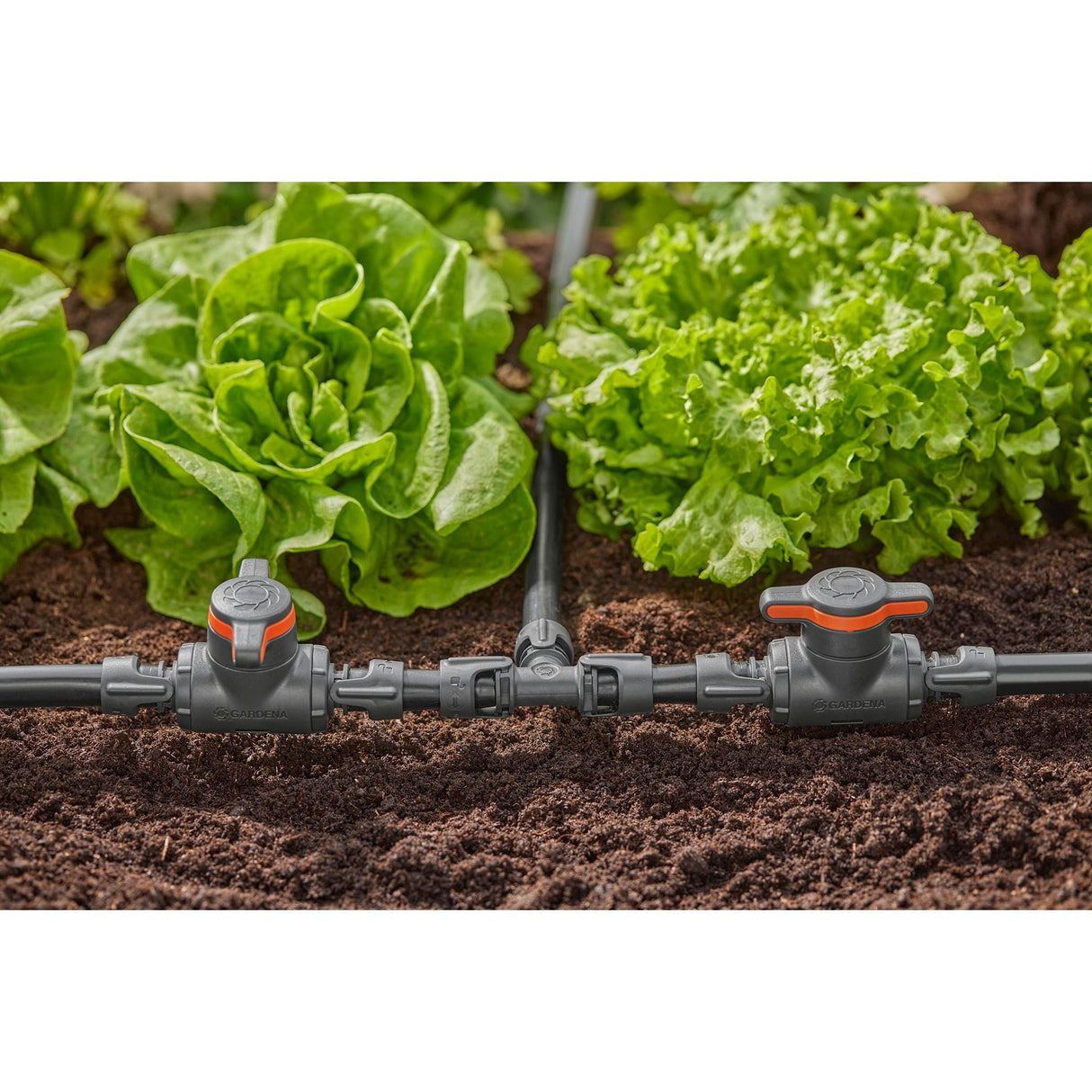 Gardena mikro-dryp-system afspærrings- og reguleringsventil 13 mm (1 2 ) (grå orange)