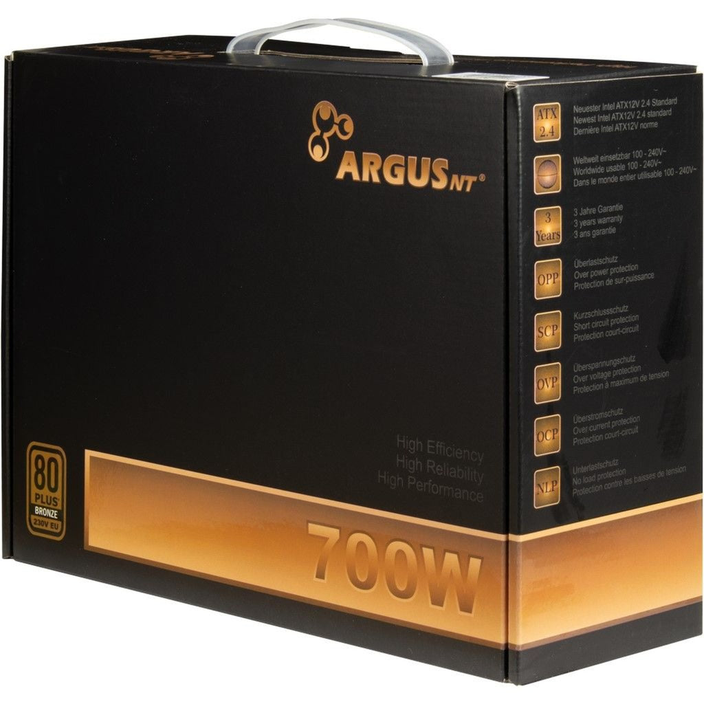 Inter-tech argus bps-700, 700 watt strømforsyning (sort, 4x pcie)