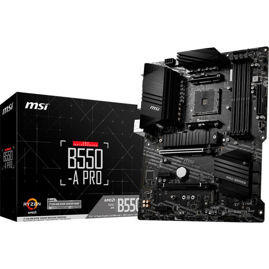 MSI B550-A Pro Socket AM4 bundkort (sort, RAID, GB-LAN, lyd, ATX)