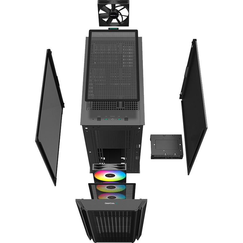 Deepcool CG540 midi tårnhus (sort | 2x USB-A | vindue)