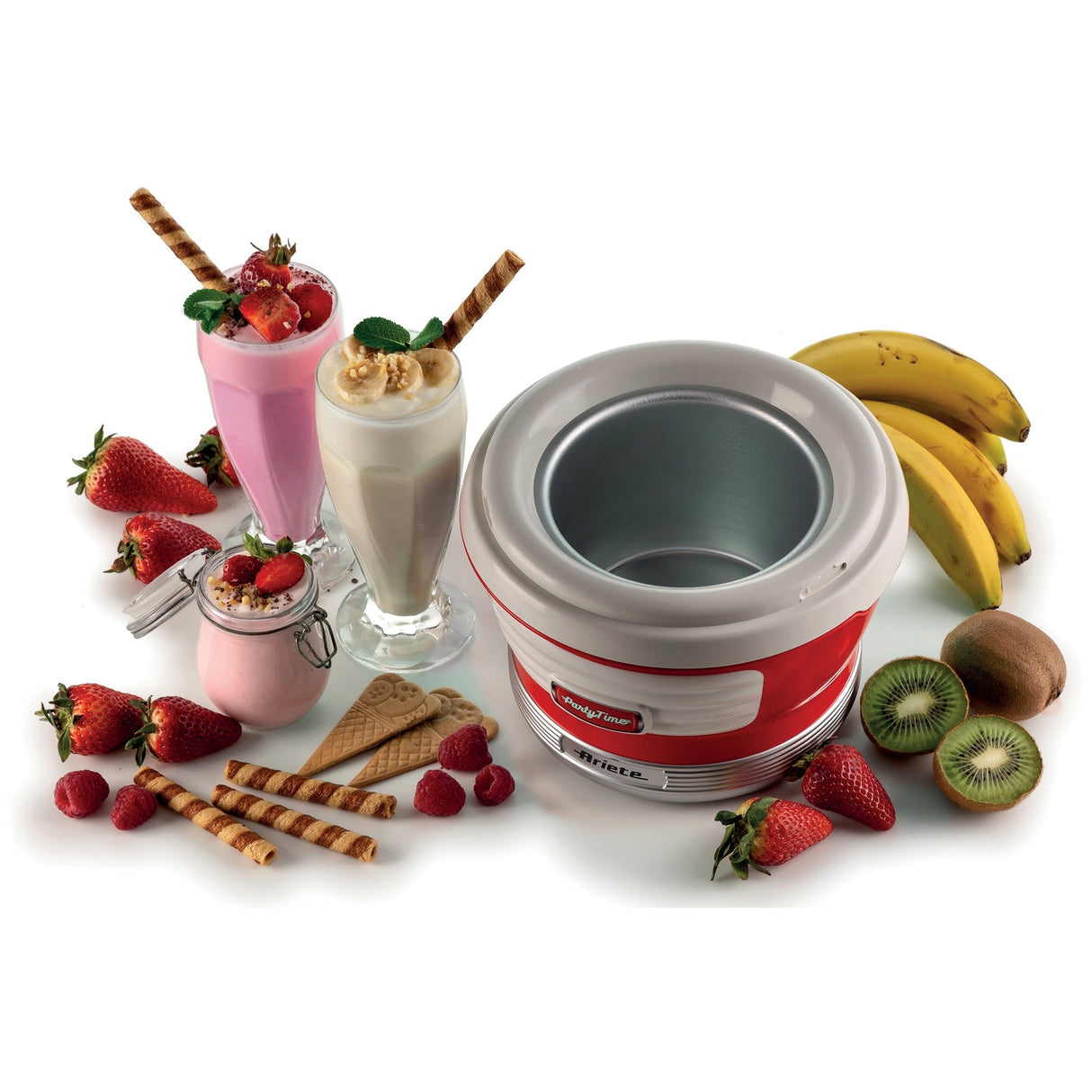 Ariete party time ismaskine 0643 00 (rød hvid)