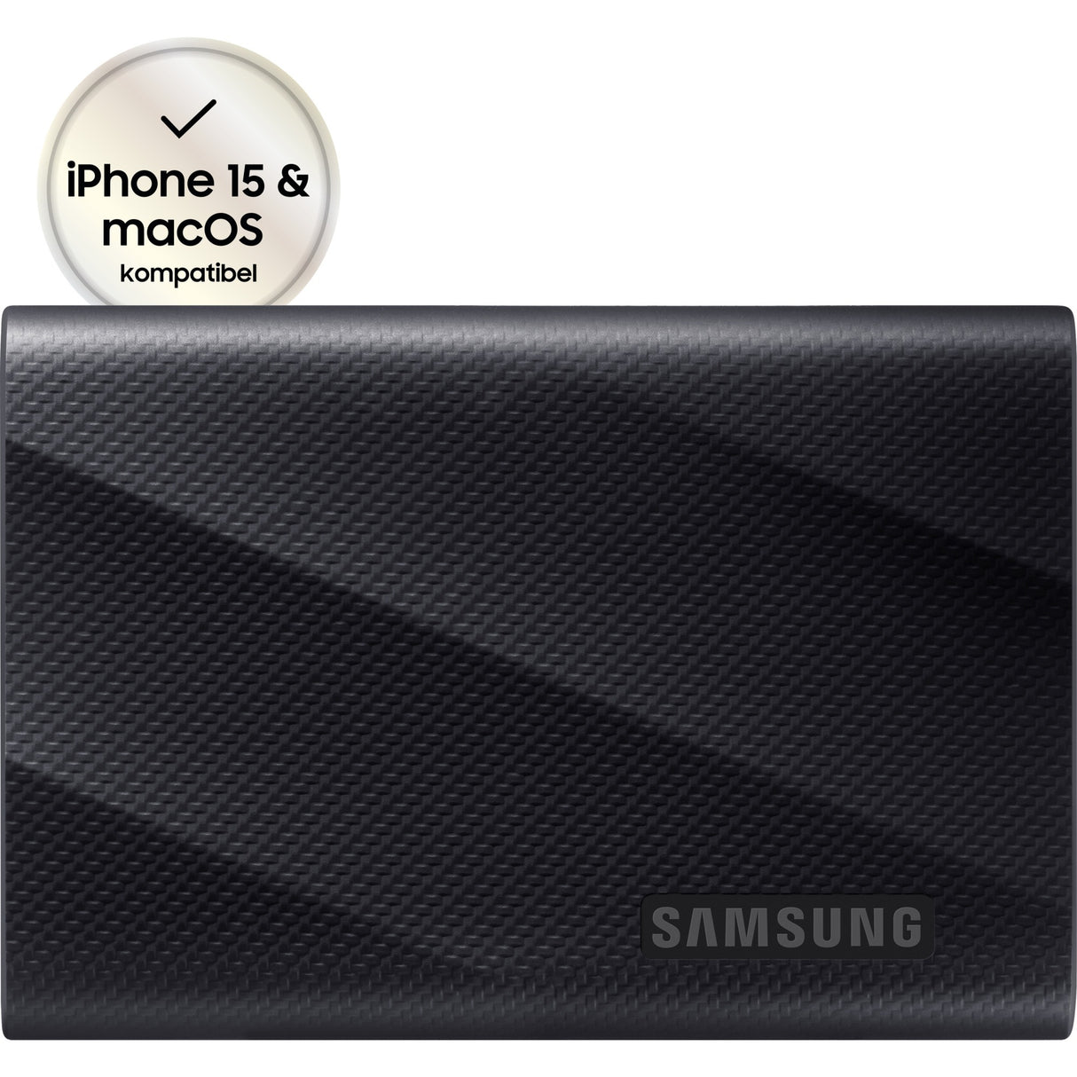 Samsung bærbar t9 2 TB ekstern SSD (sort, mu-pg2t0b eu, USB-C 3.2 (20 GBit s))