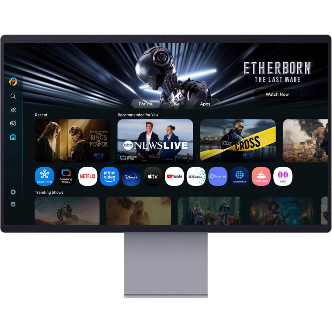 Samsung smart monitor m9 m90sf 32 4k uhd (sølv, hdmi, skærmport, 2x usb-a, usb-c, wi-fi 5, bt, 165 hz)