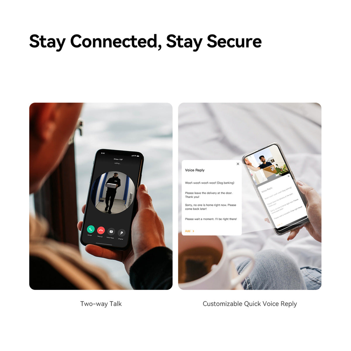 Imou doorbell 3 sæt (sort)