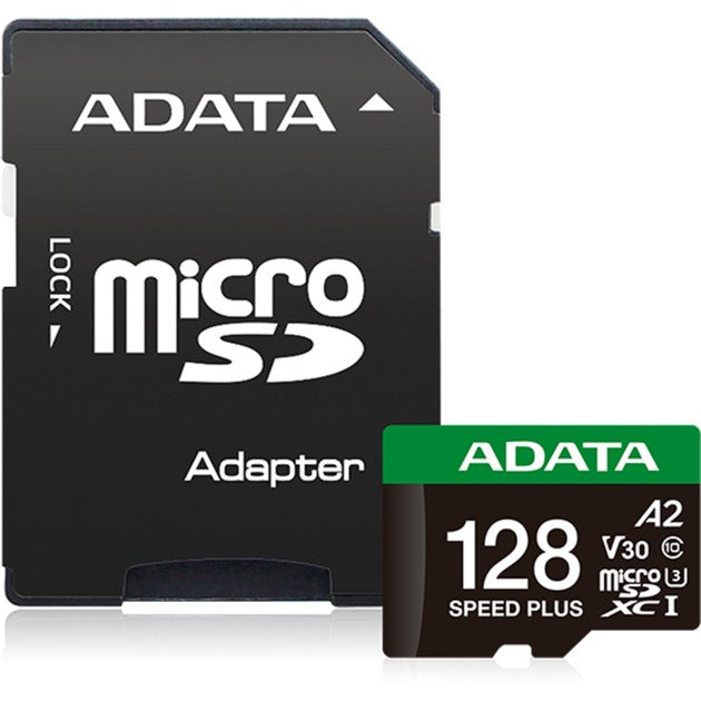 Adatahastighed plus microSDXC 128 GB hukommelseskort (uhs-i u3, klasse 10, v30, a2)