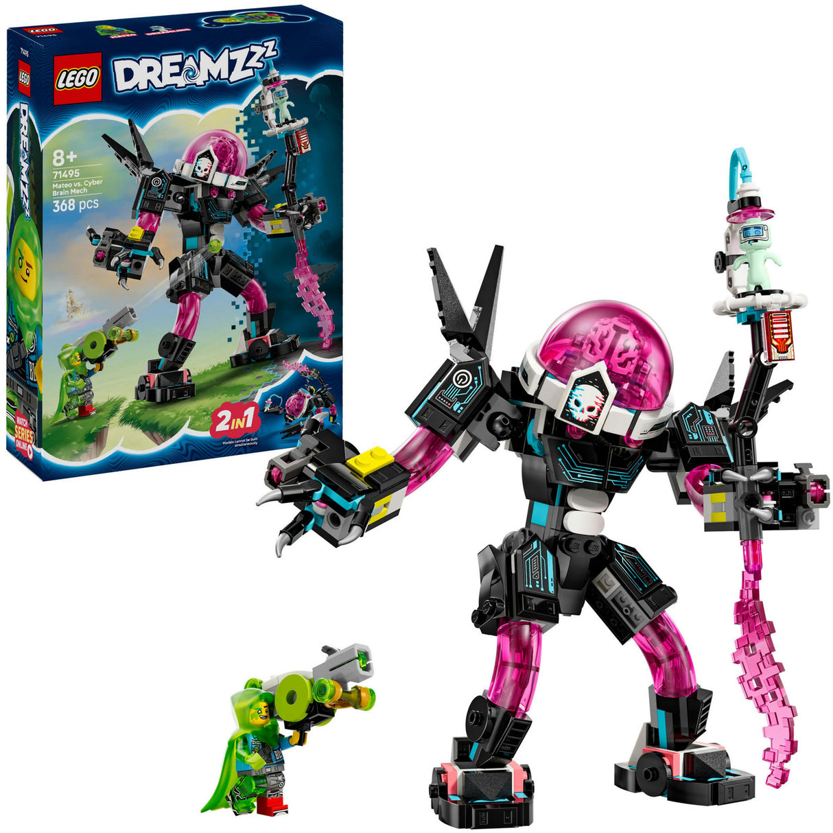 Lego ® dreamzzz™ mateo vs. cyberhjernemekanik-legesæt - 71495
