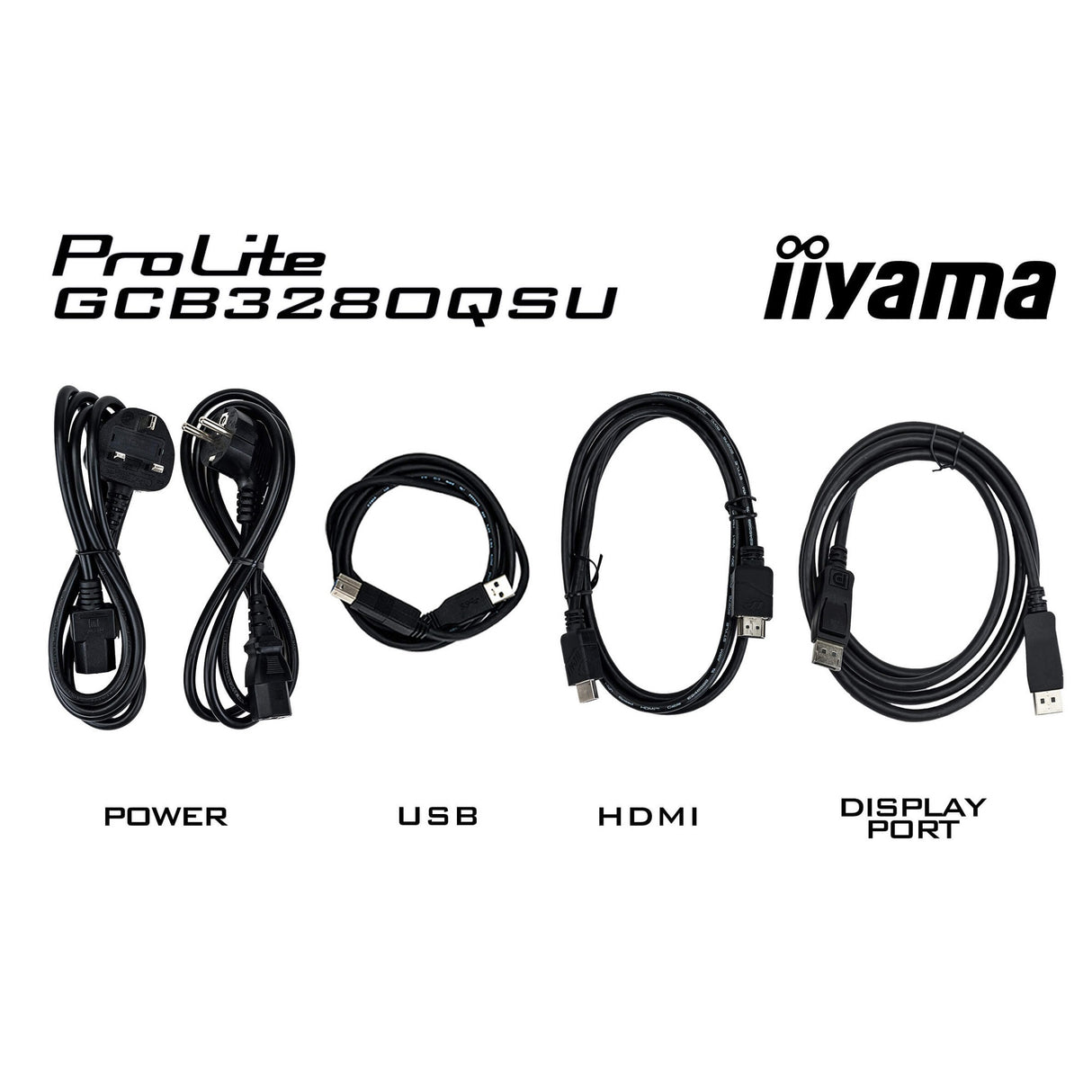 Iiyama G-Master Red Eagle GCB3280QSU-B2 31.5 buet gaming-skærm (sort, 2x HDMI, skærmport, 2x USB-A, USB-B, 180 Hz)