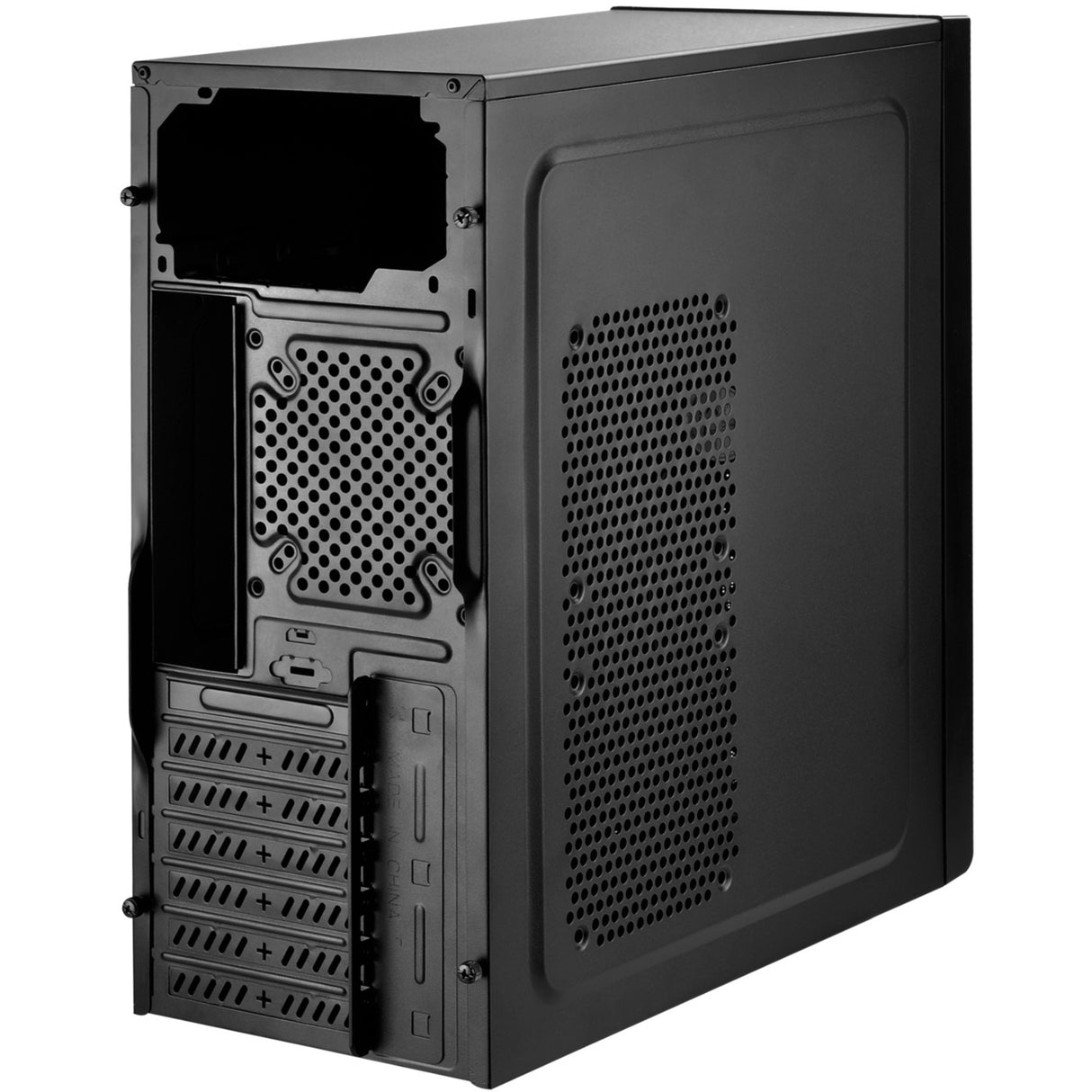 Silverstone sst-ps13b midi tårnhus (sort | 2x USB-A)