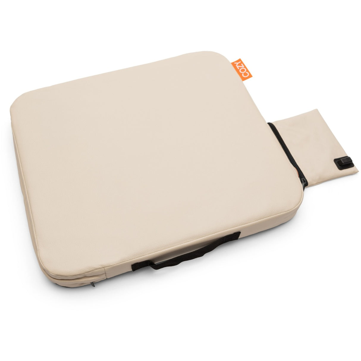 Hyggelig jord udendørs infrarød opvarmet trådløs sædepude varmepude (lys beige, powerbank 10000 mah)