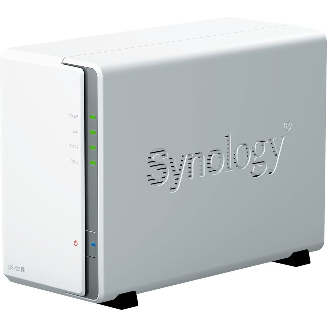Synology disk station ds223j nas (hvid, 2x USB 3.2 gen 1)