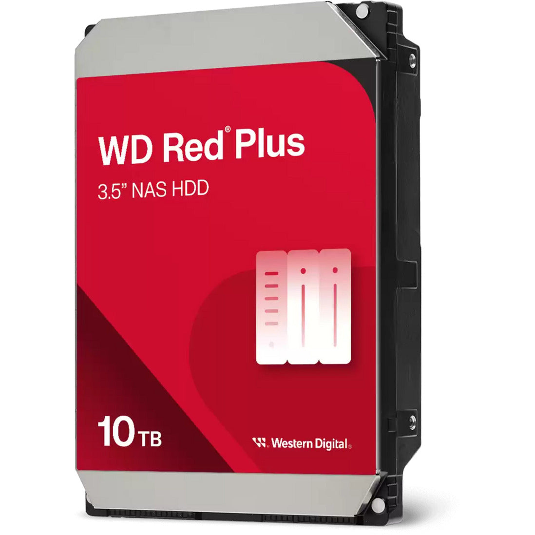 WD rød plus 10 TB harddisk (100EFGX, SATA)