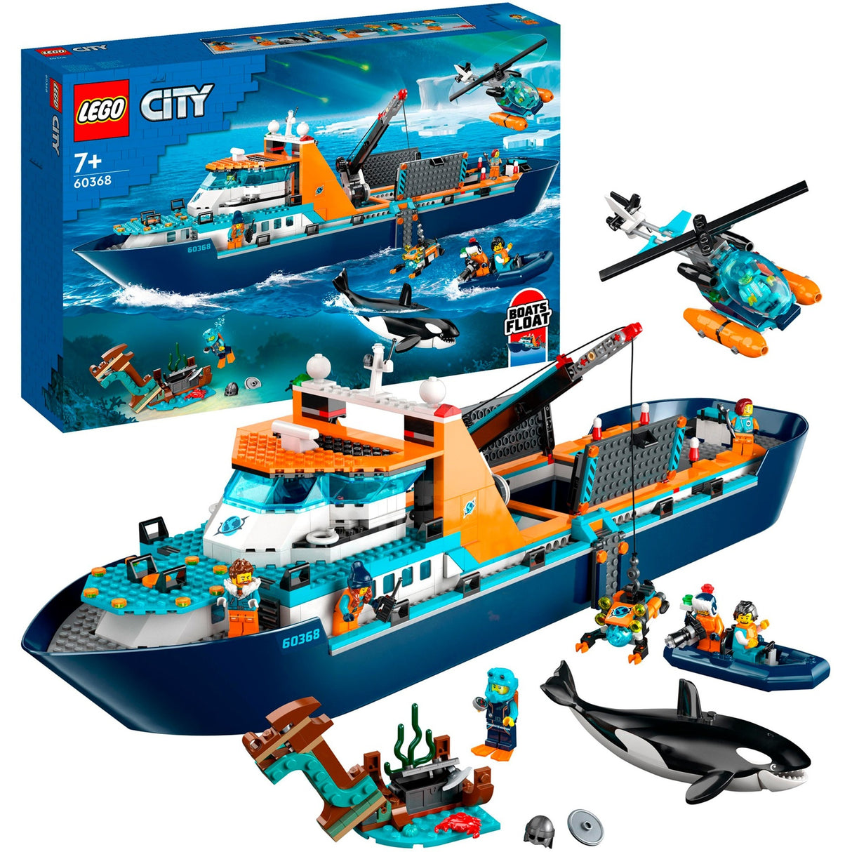 Lego city - konstruktionslegetøj til polarforskningsskibe (60368)