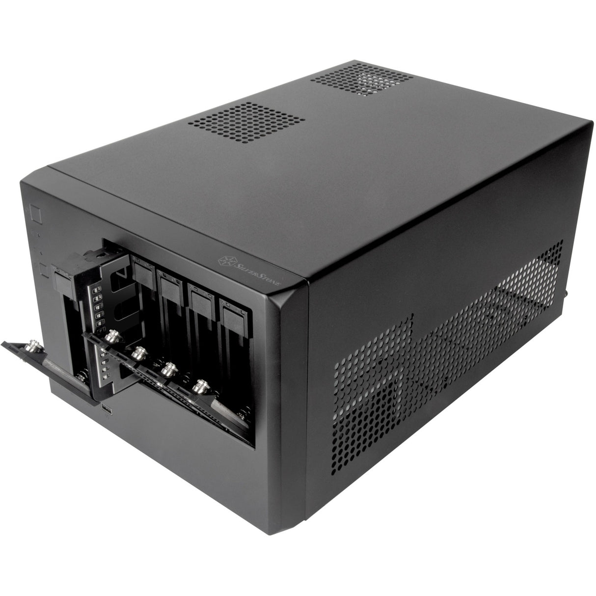 Silverstone sst-cs351 mini tårnhus (sort | 2x USB-A | 1x USB-C)
