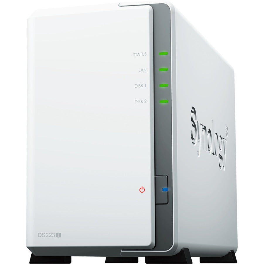 Synology disk station ds223j nas (hvid, 2x USB 3.2 gen 1)