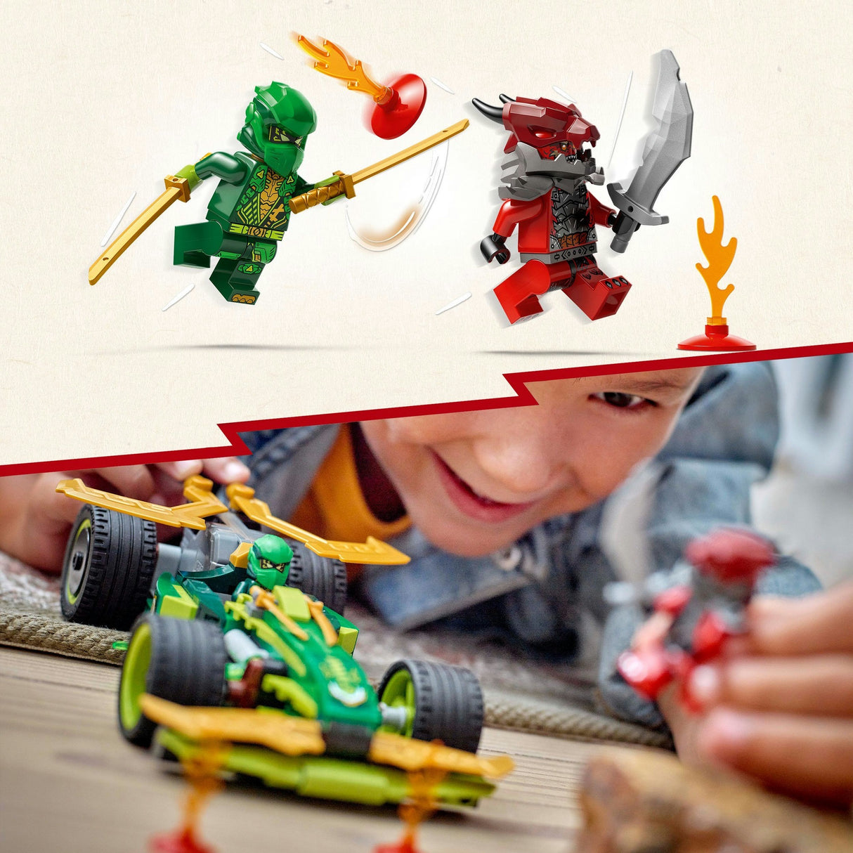 Lego ninjago 71828 lloyds pull back racerbil