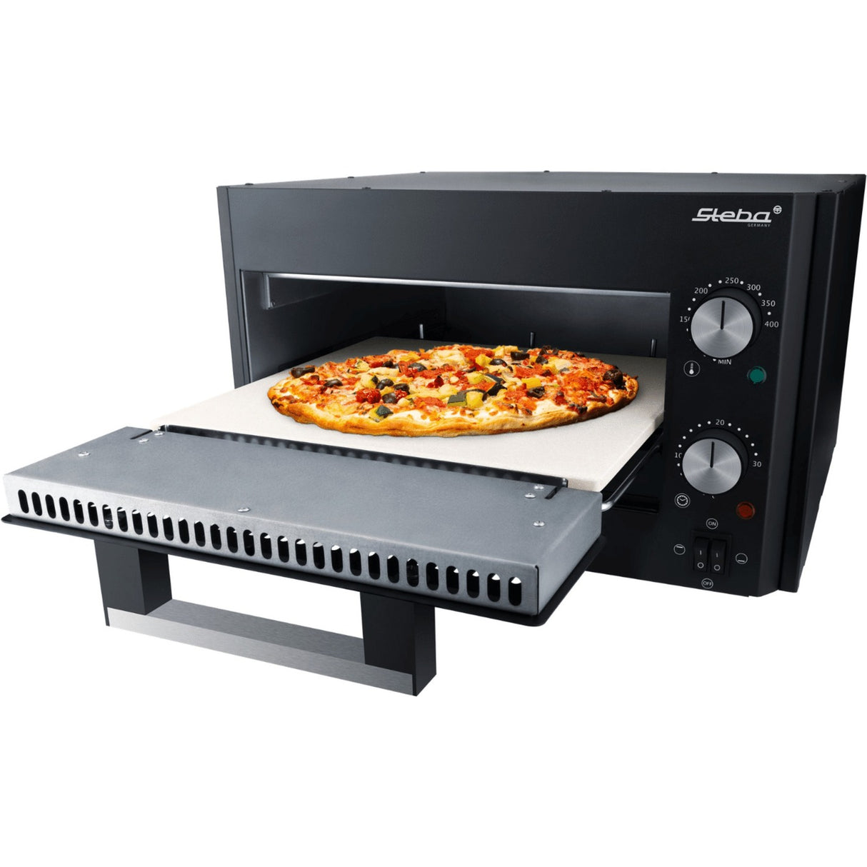 Steba power pizzamaskine pb 1800 pizzaovn (sort, 1800 watt)