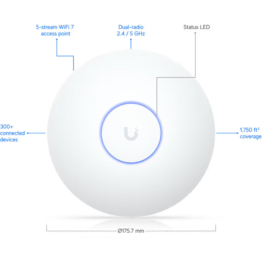 Ubiquiti unifi u7 langtrækkende adgangspunkt (hvid, poe)
