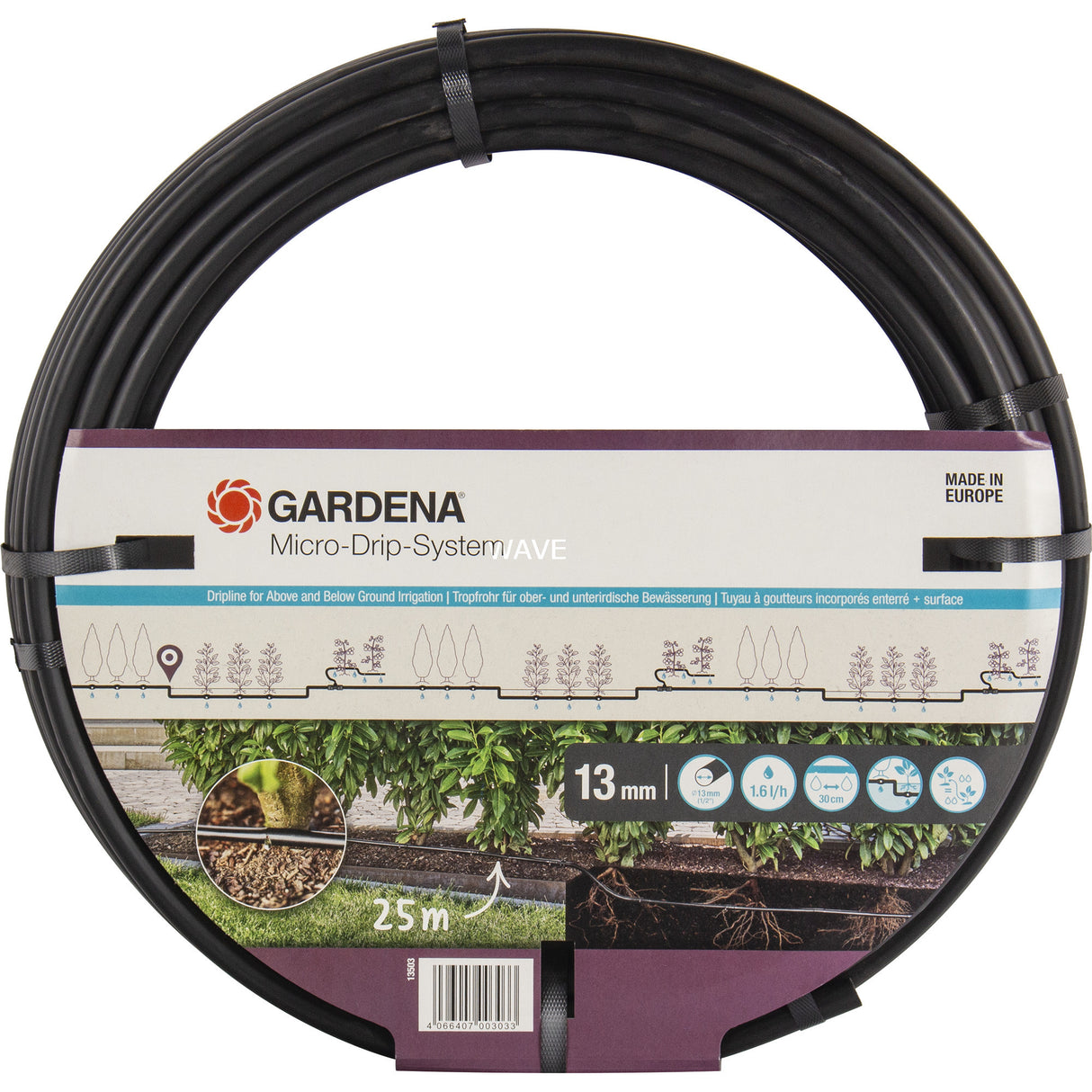 Gardena mikro-drypsystem dryprør 13 mm (1 2) ø - 13503-20